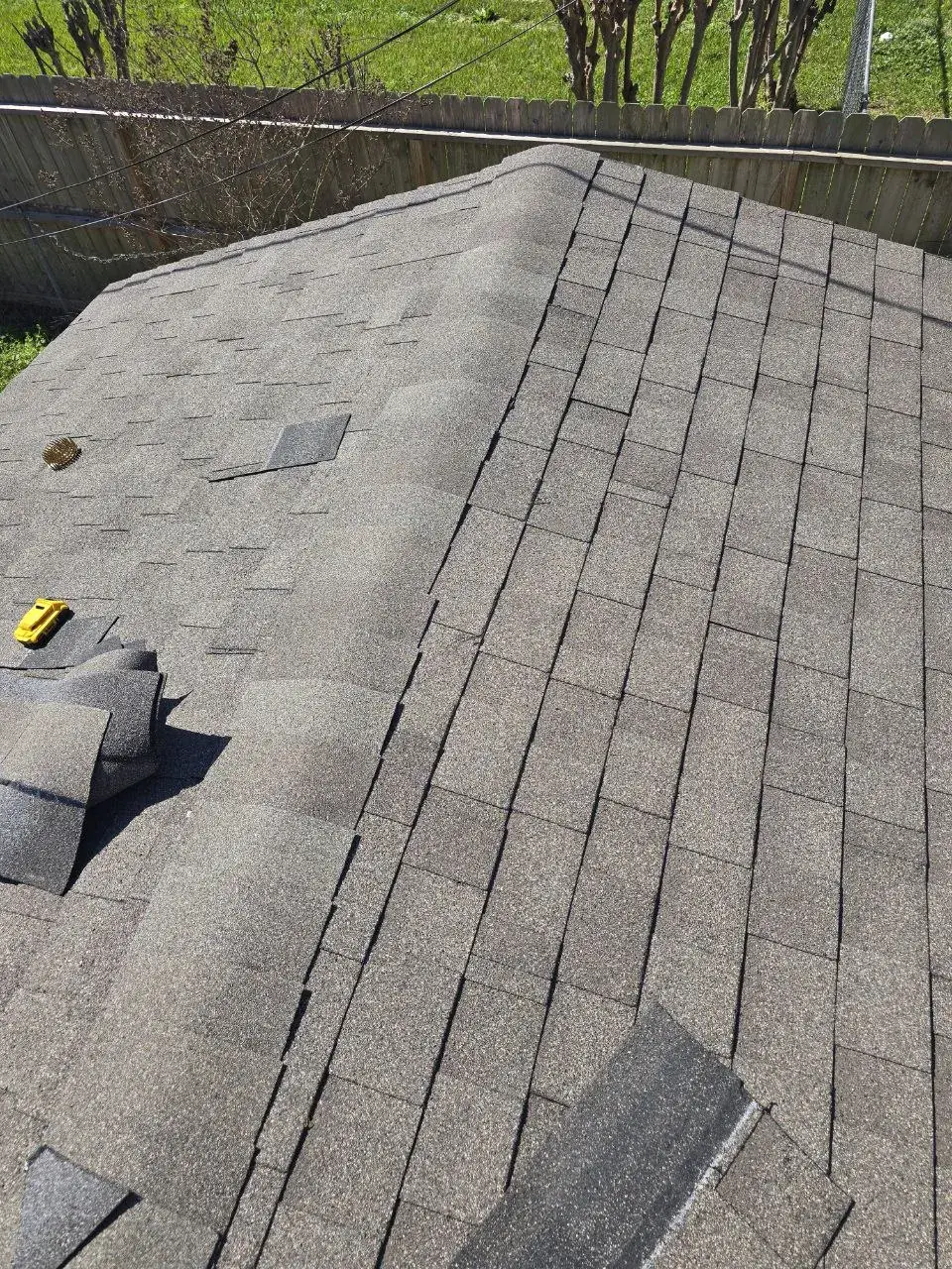 Roof replacement project Fulshear TX — storm damage repair and new shingle installation
